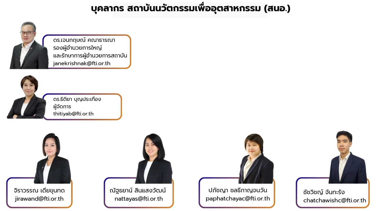 บุคลากร สถาบันนวัตกรรมเพื่ออุตสาหกรรม (สนอ.)